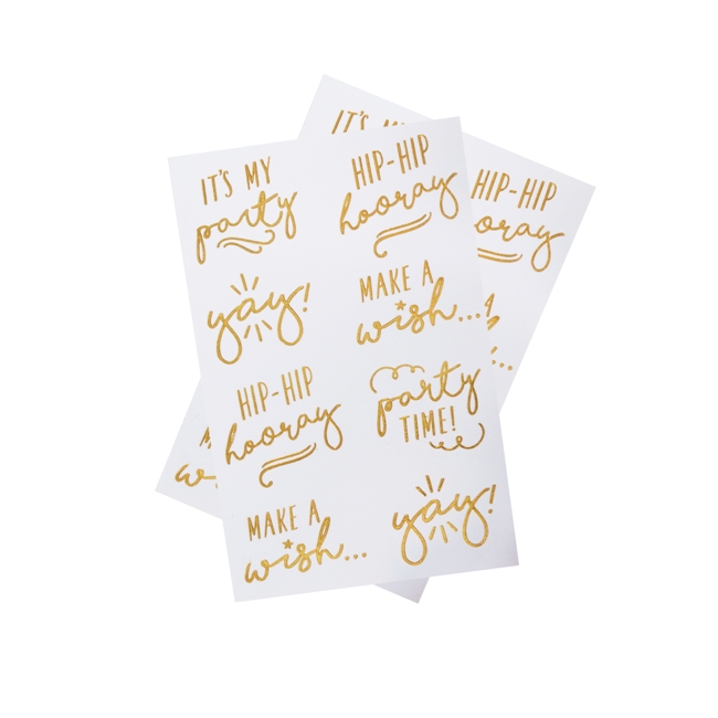 Gold Foiled Temporary Tattoos
