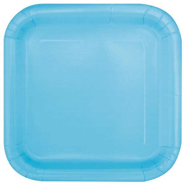 Powder Blue Square Plate 9