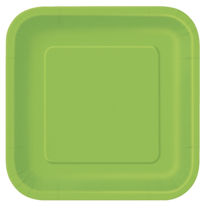 Lime Green Square Plate 7