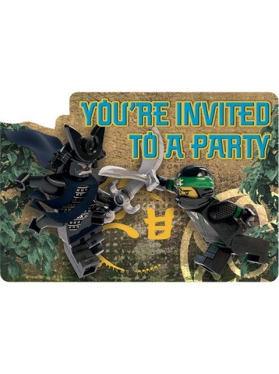 Lego Ninjago Party Invitations