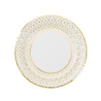 Party Porcelain Gold Deco Plate Medium