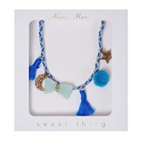 Blue Plaited Necklace