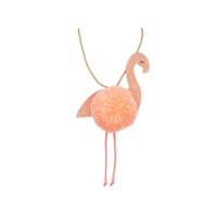 Flamingo Pompom Necklace