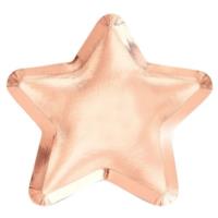 Rose Gold Star Paper Plates