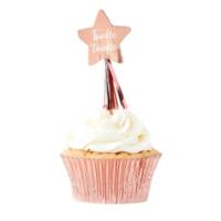 Rose Gold Star Cupcake Toppers