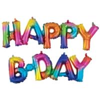Happy Birthday Rainbow Foil Balloon