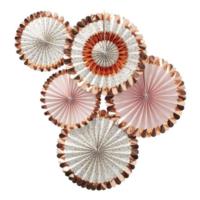 Rose Gold Floral Fan Decorations