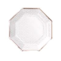 Rose Gold Foiled Spotty Plate