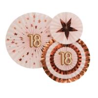 Glitz & Glamour Pinwheels - Pink & Rose Gold - 18