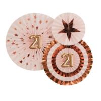 Glitz & Glamour Pinwheels - Pink & Rose Gold - 21st Birthday