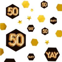 Glitz & Glamour Black & Gold Confetti Scatter - Age 50