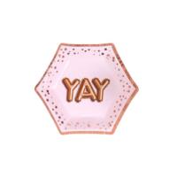 Glitz & Glamour Pink & Rose Gold Plate - Small - Yay
