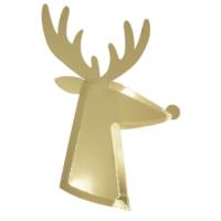 Gold Reindeer Plates