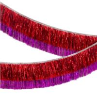 Red & Pink Tinsel Fringe Garland