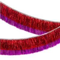 Red & Pink Tinsel Fringe Garland