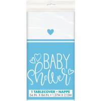 Blue Hearts Plastic Tablecover