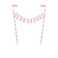 Its A Girl Baby Shower Bunting Cake Topper