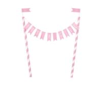 Its A Girl Baby Shower Bunting Cake Topper