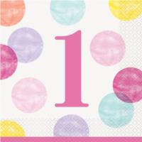 Pink Dots Luncheon Napkins