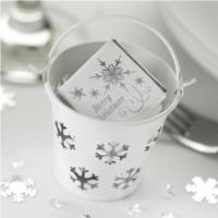 Snowflake Pails - White