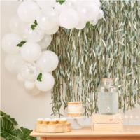 Mini White Balloon Arch With Foliage