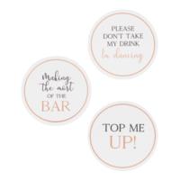 Glass Topper Wedding Coasters