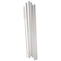 Silver Stainless Steel Straws