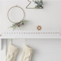 Gold Sparkle Wooden Star Advent