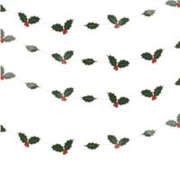 Foiled Holly Leaves Garland