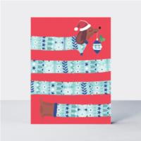 Sausage Dog Santa Card Set