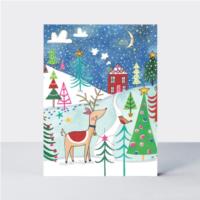 Reindeer Scene  Card set