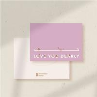 Love You Dearly Card - Pink