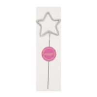 Silver Sparkler Star Candle