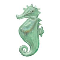 Mermaid Wishes Seahorse Foil Balloon