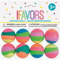 Pack of 8 Pastel Stripe Bounce Ball