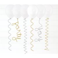 GOLD & SILVER PIPE CLEANER BALLOON TAILS