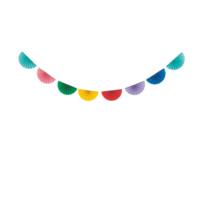 COULORFUL SCALLOPED PAPER FAN