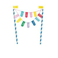 CAKE HAPPENS BUNTING CAKE TOPPER