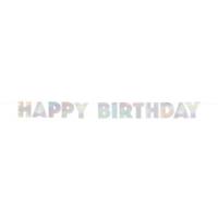 IRIDESCENT FOIL HAPPY BIRTHDAY BANNER