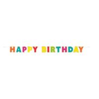 GOLD FOIL & RAINBOW HAPPY BIRTHDAY BANNER