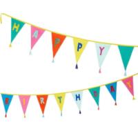 Happy Birthday Rainbow Fabric Bunting