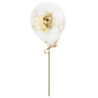 Gold Mini Confetti Balloon Wands 5