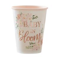 ROSE GOLD FLORAL CUPS