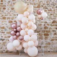 PAMPAS/WHITE/PEACH/ROSE GOLD BALLOON ARCH KIT