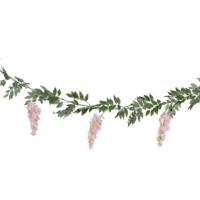 BLUSH PINK AND GREEN WISTERIA FOLIAGE GARLAND