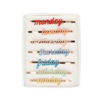 Enamel Week Day Hair Slides