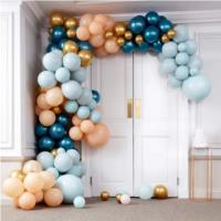 Luxe Teal and Gold Chrome Balloon Arch Kit