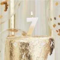 Gold Ombre Number Candle 7