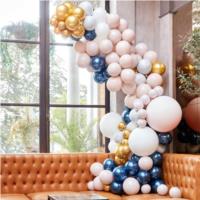 Luxe Marble Navy & Gold Chrome Balloon Arch Kit