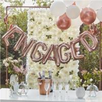 Rose Gold Engaged Balloon Bunting